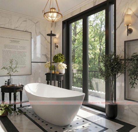 Mẫu Phòng Vệ Sinh Tân Cổ Điển Sang Trọng
