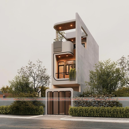Mẫu Nhà Phố Hiện Đại 3 Tầng Mặt Tiền Hẹp
