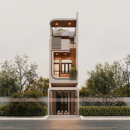 Mẫu Nhà Phố Hiện Đại 3 Tầng Mặt Tiền Hẹp