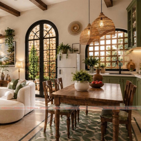Phòng Bếp Phong Cách Moroccan Hiện Đại Đẹp