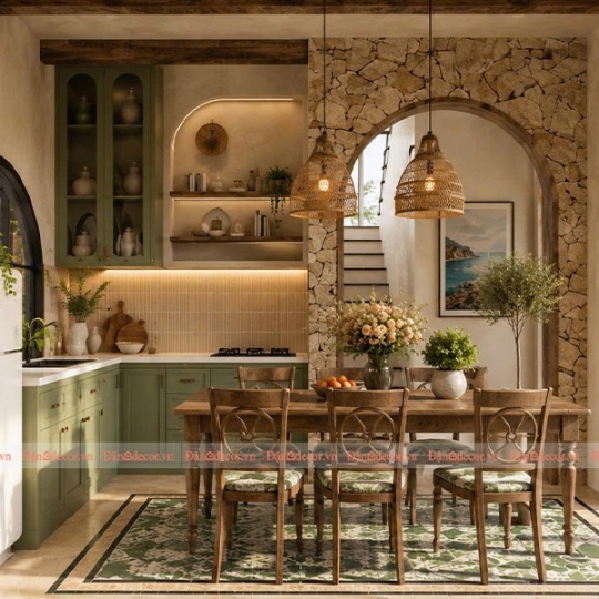 Phòng Bếp Phong Cách Moroccan Hiện Đại Đẹp