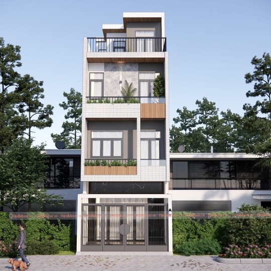 Thiết Kế Nhà 3 Tầng Phong Cách Hiện Đại , Kết Hợp Tối Giản