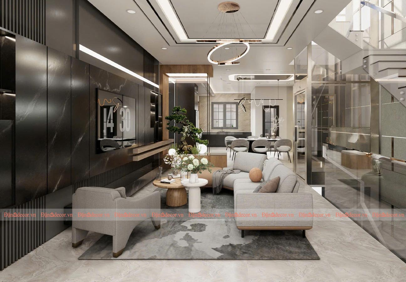 Mẫu phòng khách hiện đại sang trọng thiết kế bởi Đặng Decor tại Vũng Tàu.